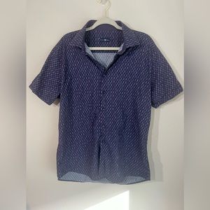 Stone rose men’s front button front shirt cotton xl flamingos